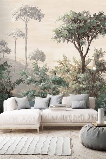 Woodchip & Magnolia Green Oasis Mural Wallpaper (615631) | £295