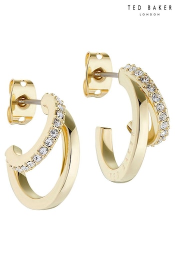 Ted Baker HELIAS: Silver Tone Crystal Multi Hoop Earrings For Women (615704) | £35