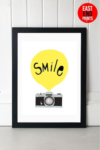 East End Prints Black Smile Framed Print (616345) | £47 - £132