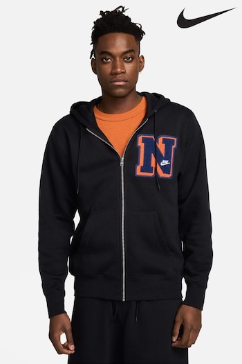 Nike Black Club Fleece Full Zip Pullover Hoodie (616966) | £80
