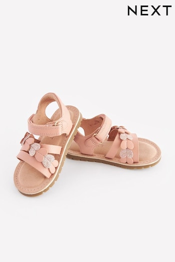 Pink Wide Fit (G) Heart Sandals lesth (617160) | £16 - £18