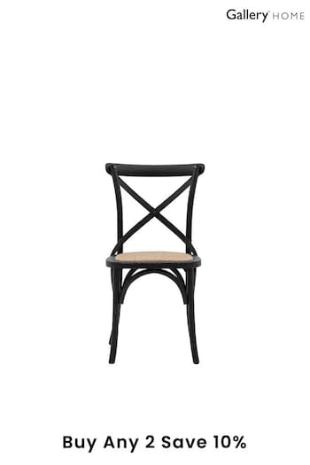 Gallery Home Black Rattan Boston Chair Set of 2 (617225) | £365