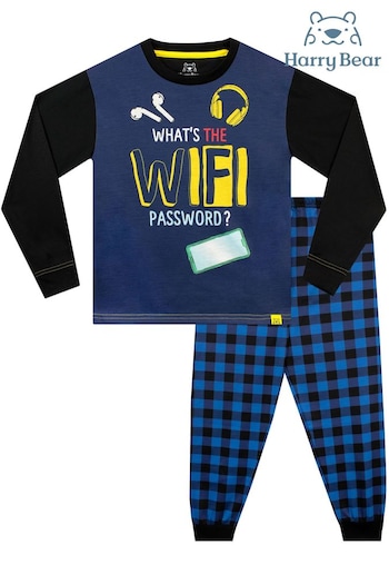 Harry Bear Blue Wifi Long Sleeved Pyjama Set (617458) | £14