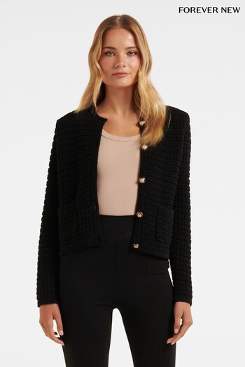Forever New Black Chloe Textured Knit Cardigan (617496) | £90