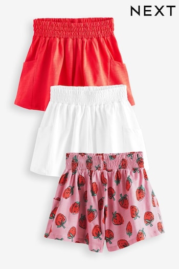 Red/White/Strawberry Shorts 3 Pack (3-16yrs) (617583) | £15 - £21