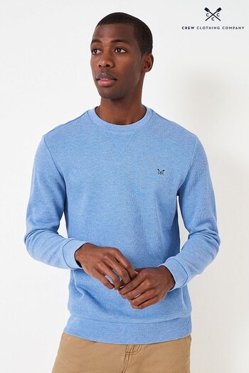 Crew Clothing Company Blue Cotton Casual Sweater (617588) | £55