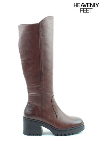 Heavenly Feet Ladies Vegan Friendly Tall Brown Boots (617824) | £70