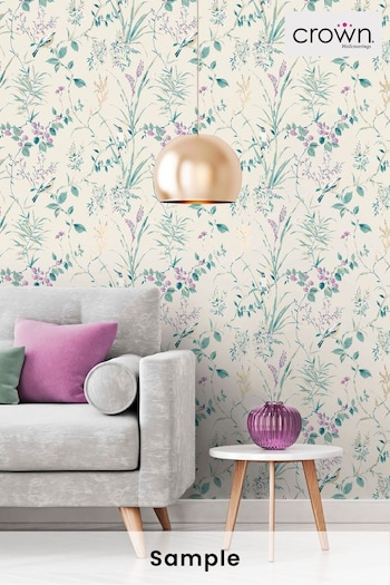 Crown Purple Mariko Floral Wallpaper (617980) | £17