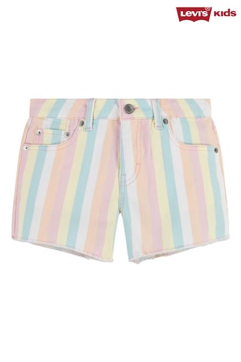 Levi's® Pink Rainbow Stripe Denim Shorts Black (618173) | £35 - £40