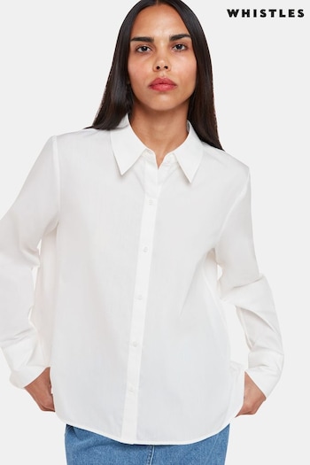 Whistles White Boxy 100% Cotton Shirt (618213) | £79