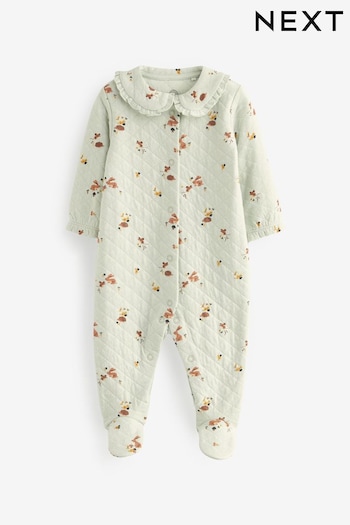 Sage Green Quilted Baby Sleepsuit (618246) | £12 - £14