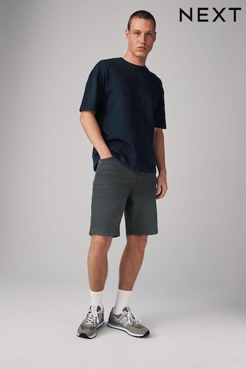 Smoke Grey Garment Dye Denim Shorts (618339) | £22