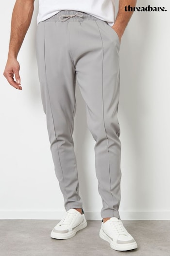 Threadbare Grey Luxe Pull-On Seam Detail Stretch Trousers (618472) | £35