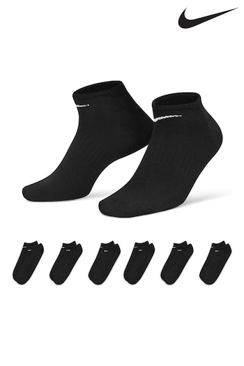 Nike coral Black Everyday Lightweight Training No Show Socks 6 Pack (618531) | £18