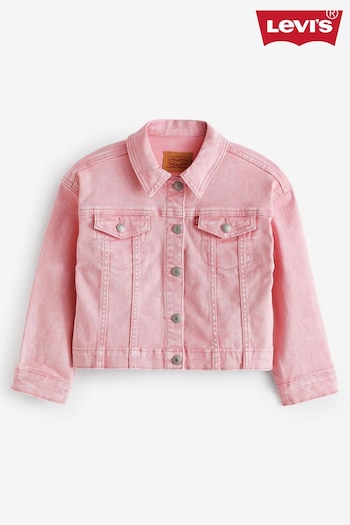 Levi's® Pink Cropped Denim Trucker Jacket (618651) | £70 - £75