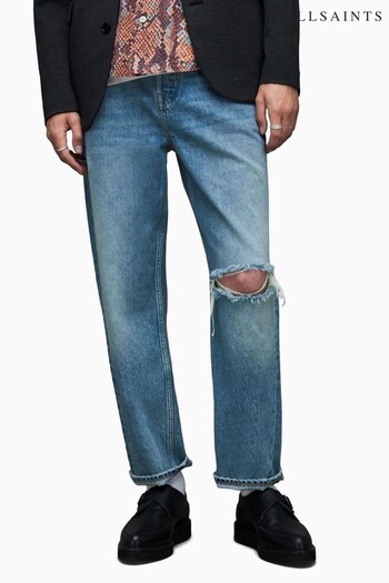AllSaints Blue Curtis Damaged Jeans (618695) | £119
