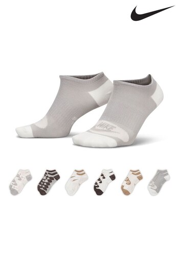Nike roadster Natural Everyday Lightweight Training No Show Socks 6 Pack (618725) | £23