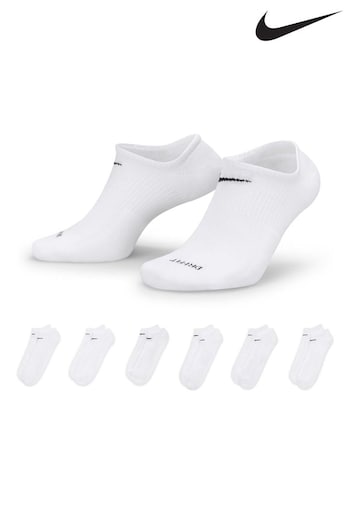 Nike White Lightweight Invisible Socks Six Pack (618892) | £18