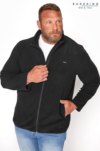 BadRhino Big & Tall Black Zip Through Fleece (618965) | £29