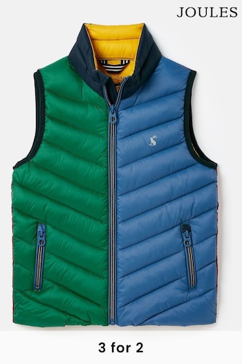 Joules Crofton Navy Hotchpotch Showerproof Quilted Gilet (619181) | £36.95 - £39.95