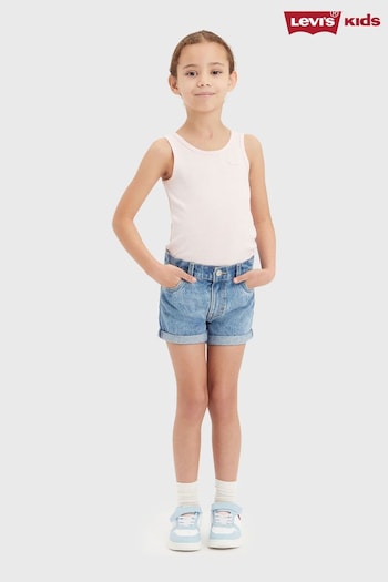 Levi's® Blue Light Mom Denim Shorts With Roll Cuff (619188) | £35 - £40