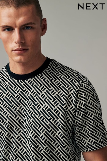 Black/White Geo Pattern T-Shirt (619227) | £24
