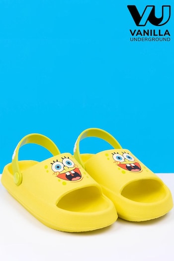 Vanilla Underground Yellow Kids SpongeBob Character Sandals (619266) | £18