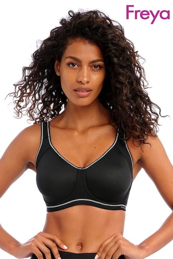 Freya Black Sonic Storm Underwire Moulded Spacer Sports Bra (619629) | £44