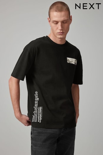 Black Michelangelo Artist Licence T-Shirt (619695) | £24
