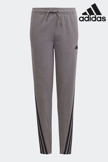 adidas Charcoal Grey Sportswear Future Icons 3-Stripes Ankle-Length Joggers (619765) | £33