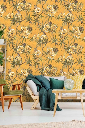 Woodchip & Magnolia Yellow Zen Wallpaper (620518) | £110
