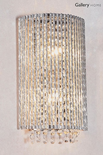 Gallery Home Silver Petra Wall Light (620540) | £71