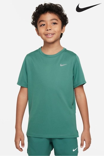 Nike Pre-Day khaki Green Dri-FIT Miler T-Shirt (620795) | £25