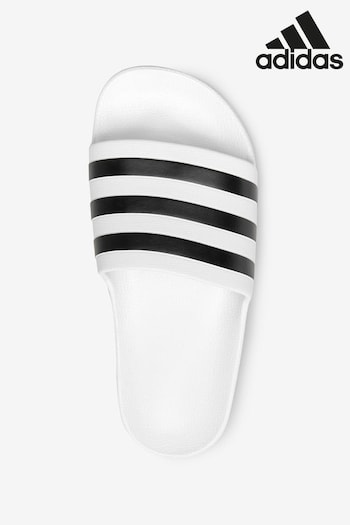 adidas White Adilette Aqua Sliders (620828) | £20