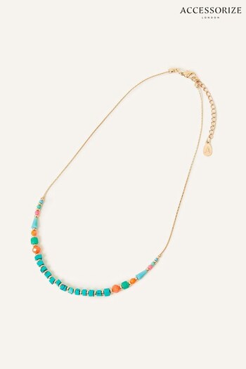 Accessorize Green Bright Beaded Necklace (620927) | £14