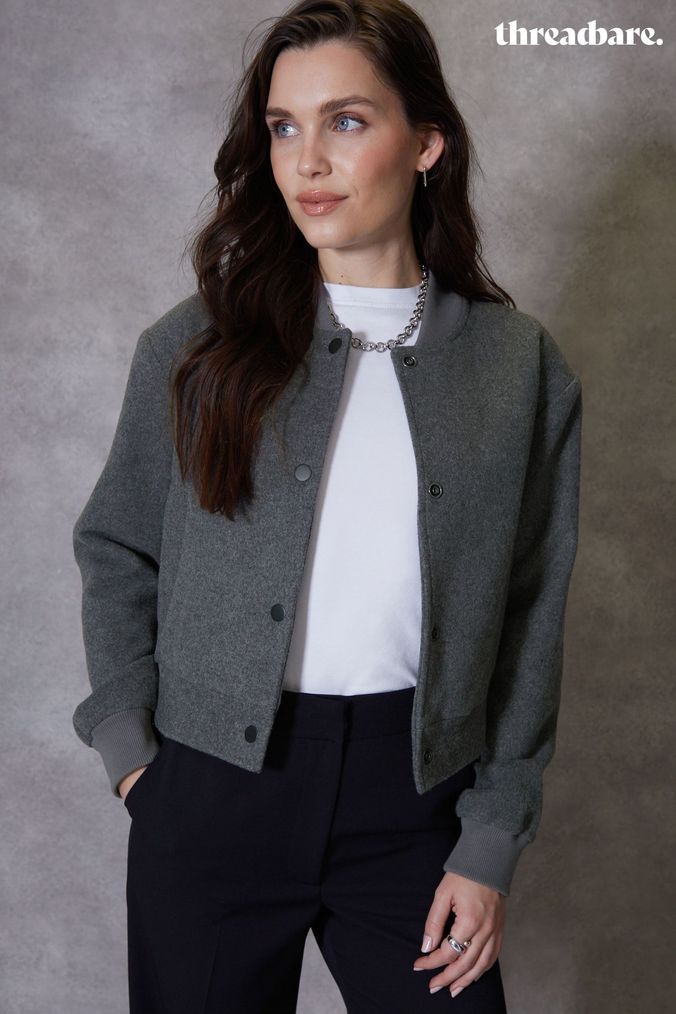 Buy Women s Jackets Crop Coatsandjackets Grey Online Next UK
