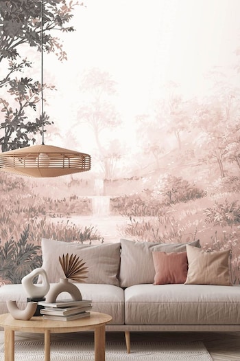 Woodchip & Magnolia Pink Nidra Blush Mural Wallpaper (621353) | £245