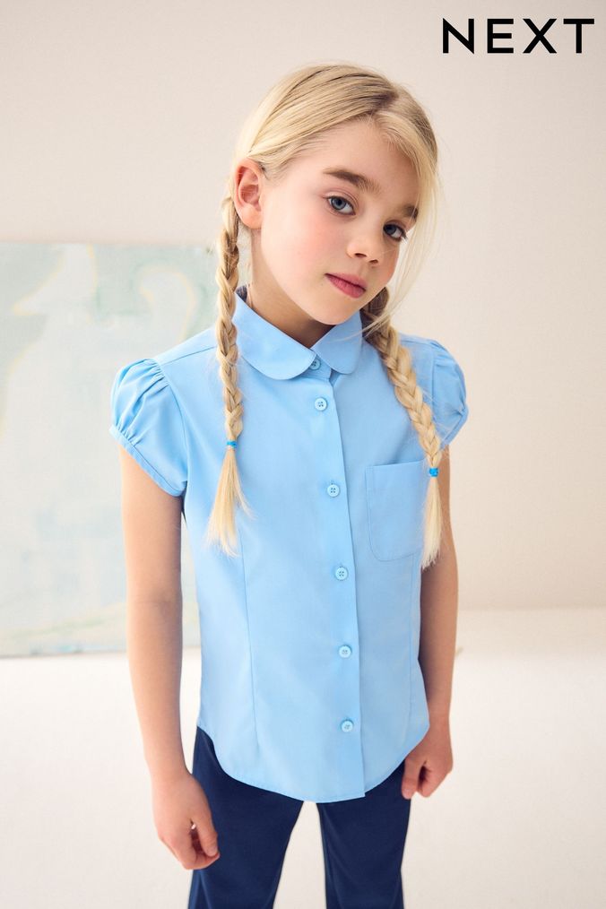Buy Girls Shirts Blue Schoolwear Online Next UK