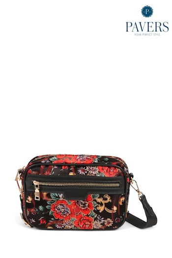 Pavers Red Floral Shoulder Bag (621564) | £28