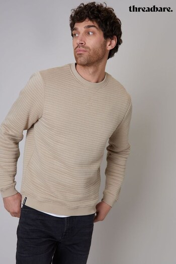 Threadbare Brown Ottoman Rib Crew Neck Sweatshirt (622219) | £22