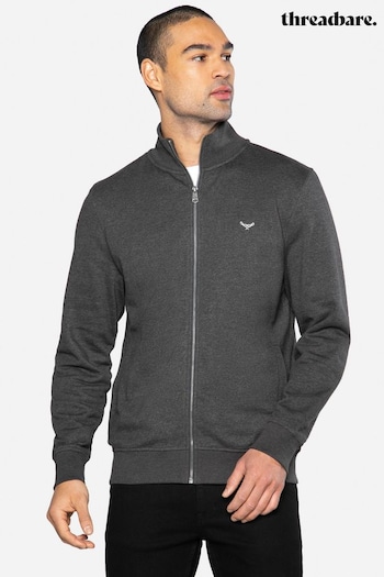 Threadbare Grey Zip Through Fleece Sweatshirt (622540) | £26