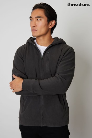 Threadbare Grey Micro Fleece Zip Through Hoodie (622549) | £24
