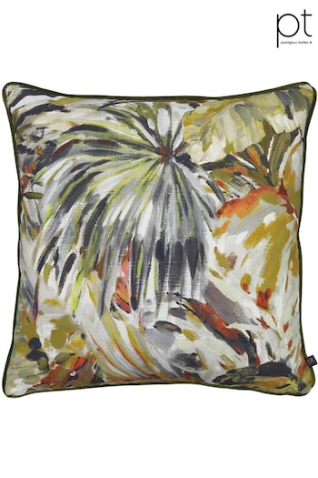 Prestigious Textiles Papaya Orange Palmyra Tropical Feather Filled Cushion (622560) | £44