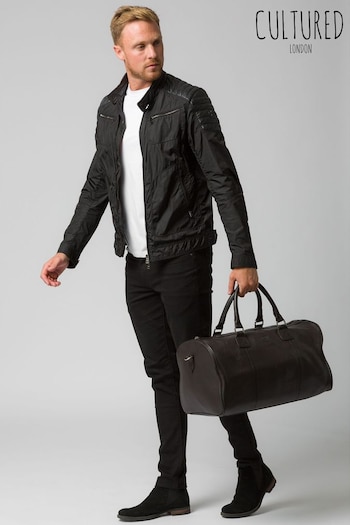 Cultured London Brown Club Leather Holdall (622845) | £80