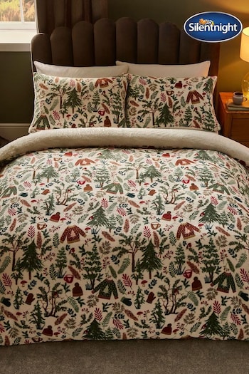 Silentnight Green Winter Wonderland Fleece Duvet Cover Set (623073) | £25 - £35