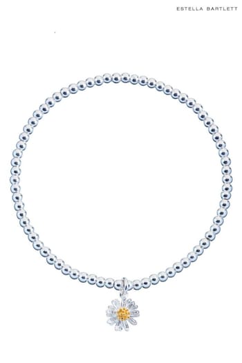 Estella Bartlett Silver Sienna Wildflower Bracelet with Beads and Wildflower (623333) | £15