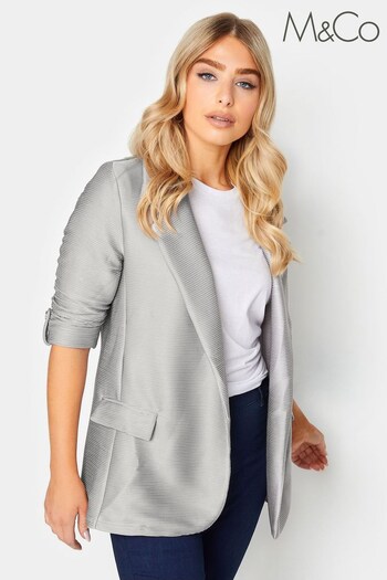 M&Co Grey Textured Blazer Jacket (623840) | £29