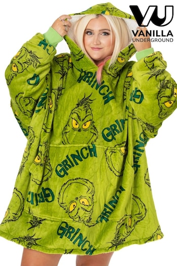 Vanilla Underground Green Grinch Womens Blanket Hoodie (624142) | £54