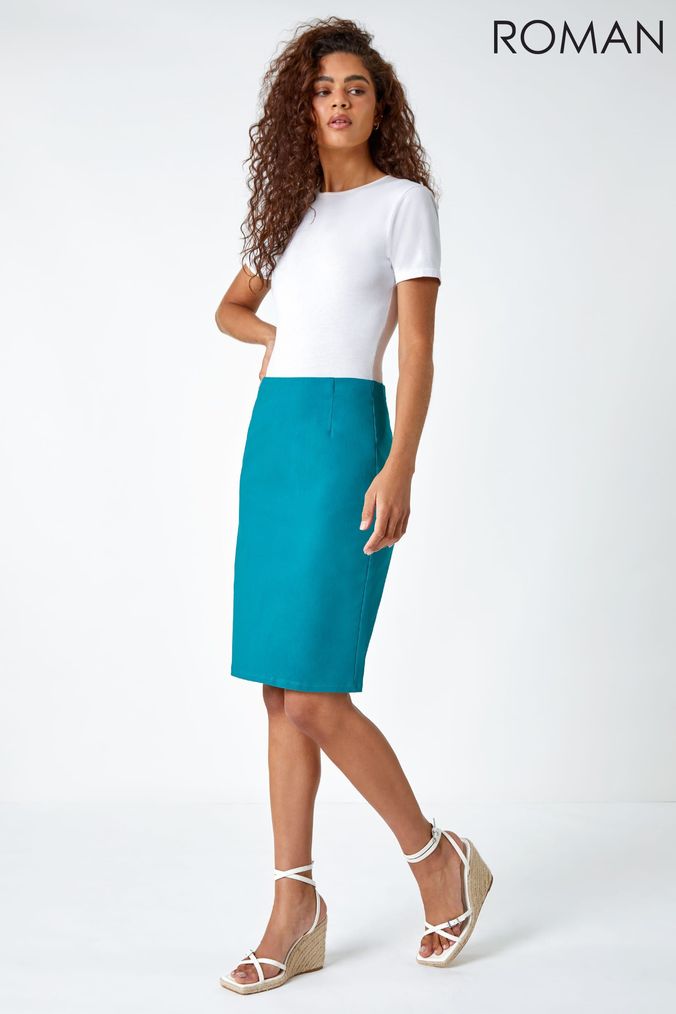 Buy Women s Blue Knee Length Skirts Online Next UK