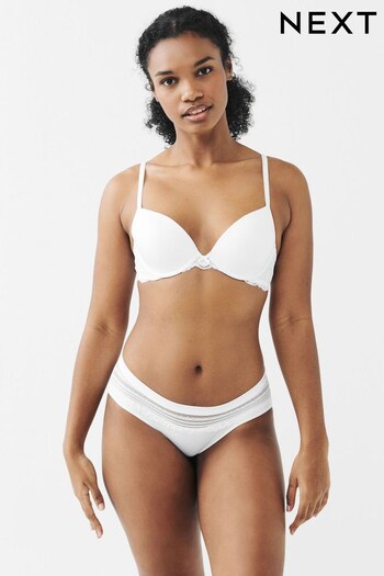 White Lace Smooth Cup Light Pad Plunge Bra (624451) | £15